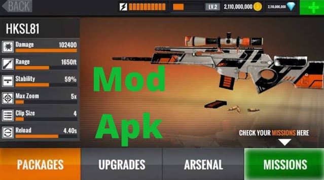 sniper 3d mod apk all ammo unlocked