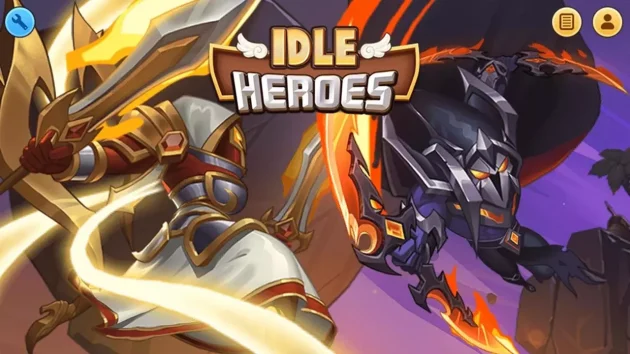 Idle Heroes mod apk poster
