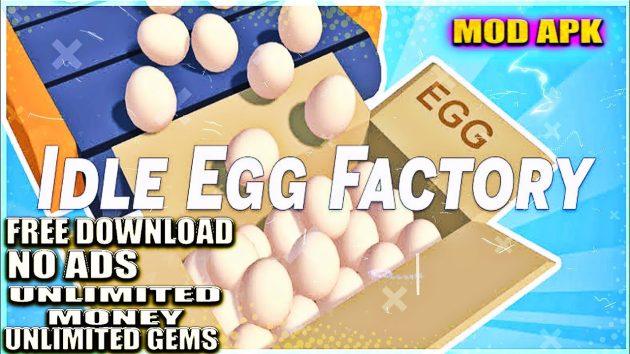 idle egg factory mod apk poster