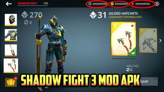 shadow fight 3 mod apk poster