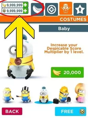 Minion Rush Mod Apk unlimited banans and tokens