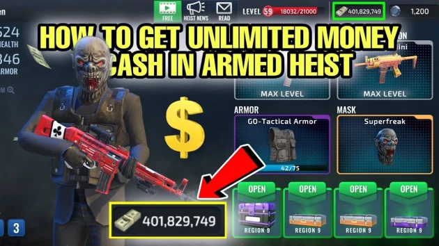 Armed Heist Mod Apk unlimited money and diamonds