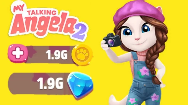 My Talking Angela 2 Mod Apk unlimited coins and diamonds