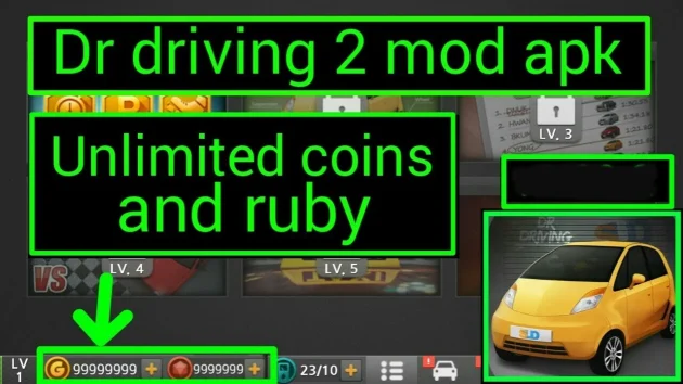 dr driving 2 mod apk unlimited gold coins and ruby