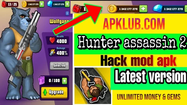 Hunter Assassin 2 Mod Apk Unlimited Money and Gems